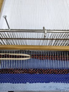 tissage sakaori, cours de tissage à ADN Laine, en Bourgogne du Sud