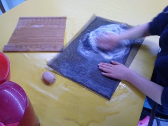 Echantillon pour stage de feutre à l'eau et au savon