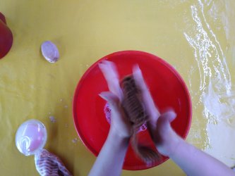 atelier enfant feutrer la laine de mouton