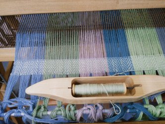 stage tissage echarpe en laine Mérinos à ADN Laine